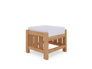Sylvie 2-piece Teak Outdoor Lounge Set with Sunbrella White Cushions Outdoor Lounge Set