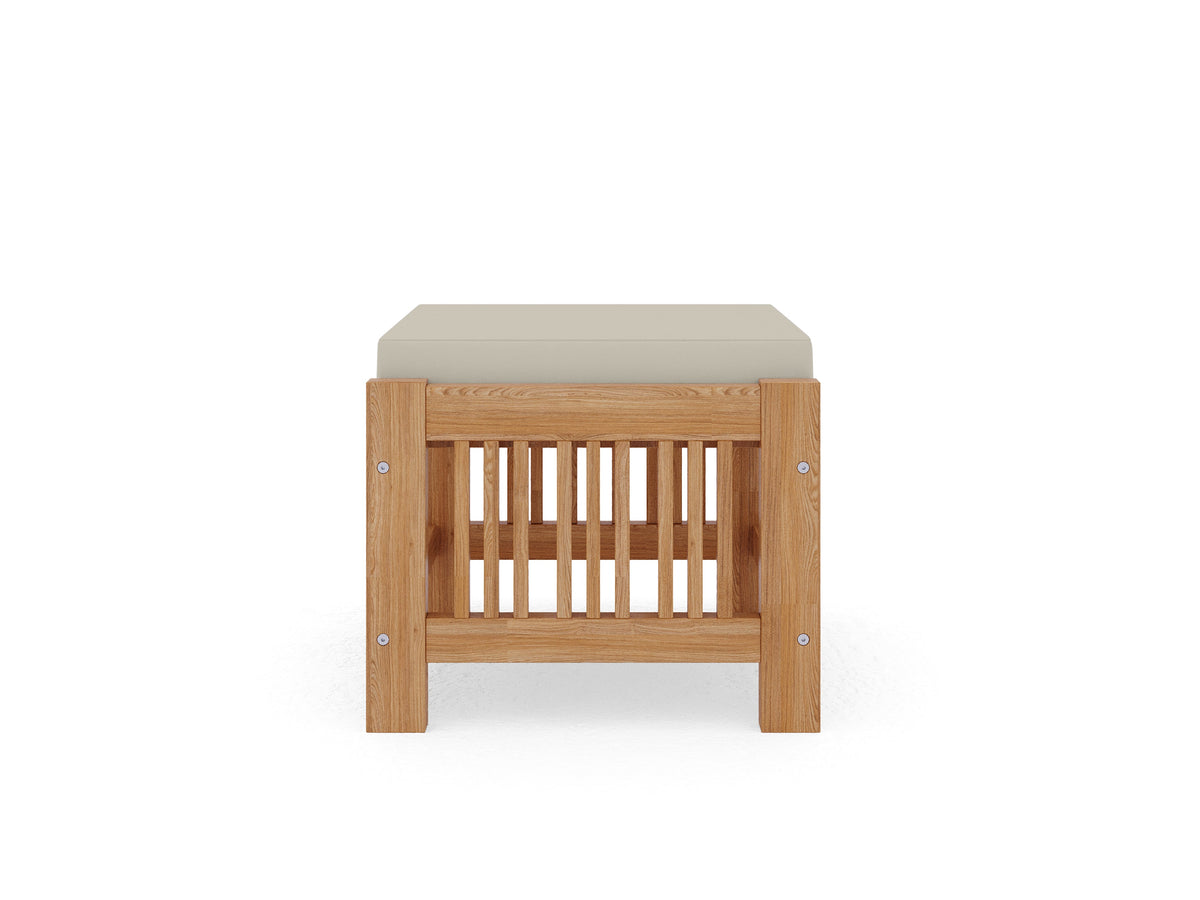 Sylvie 5-Piece Teak Outdoor Patio Deep Seating Set with Subrella Charcoal Cushions Outdoor deep seating