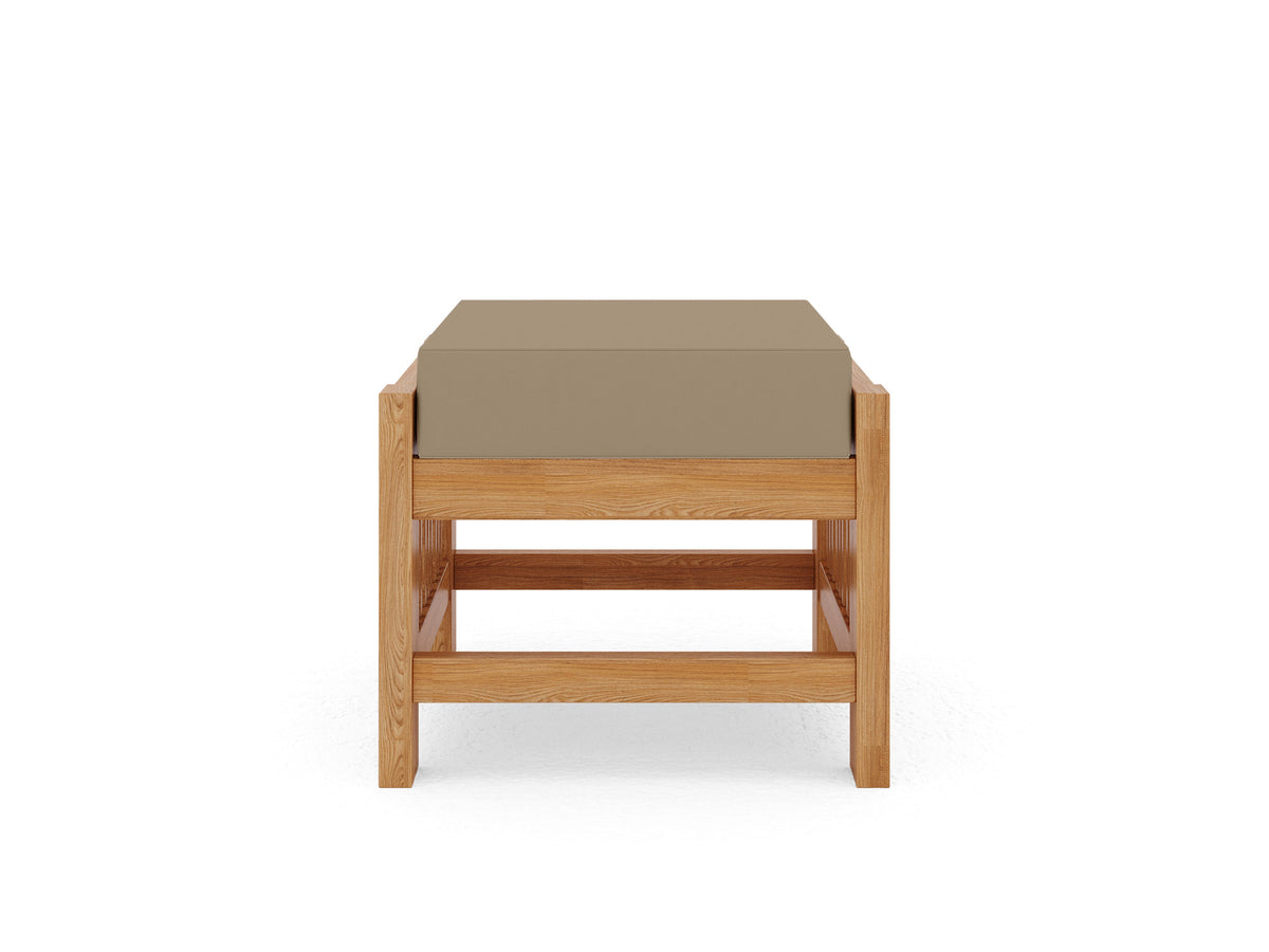 Sylvie 5-Piece Teak Outdoor Patio Deep Seating Set with Sunbrella Fawn Cushions Outdoor deep seating