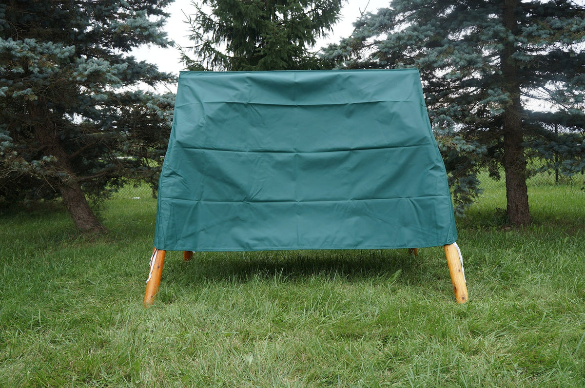 Tete-a-Tete Porch Swing Cover and Tete-a-Tete Cover (Gray or Forest Green) Canopy