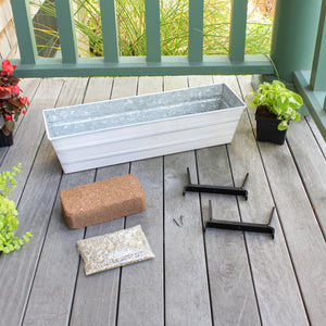 The Bloom Box Garden Growing Kits with Brackets for 2 x 6 Railings Flower Box Brackets
