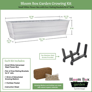 The Bloom Box Garden Growing Kits with Brackets for 2 x 6 Railings Flower Box Brackets