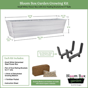 The Bloom Box Garden Growing Kits with Brackets for 2 x 6 Railings Flower Box Brackets