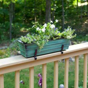 The Bloom Box Garden Growing Kits with Brackets for 2 x 6 Railings Flower Box Brackets