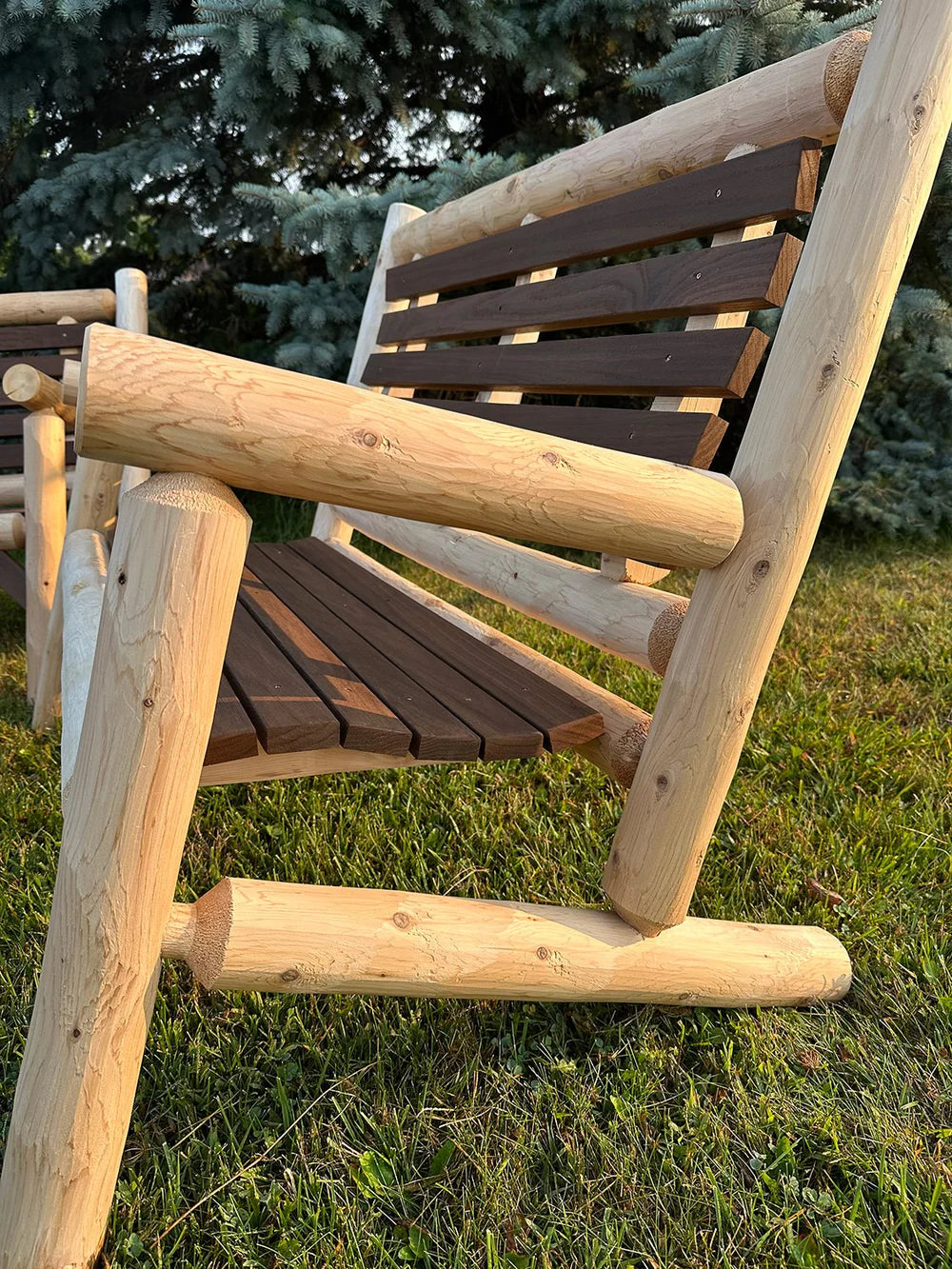 ThermaFusion Cedar Log 4 Foot Loveseat Lounge Chair