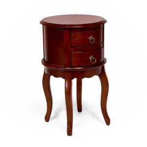 Twin Drawer Round Hall Table by All Things Cedar Storage Benches