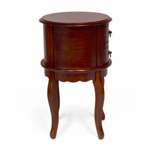 Twin Drawer Round Hall Table by All Things Cedar Storage Benches