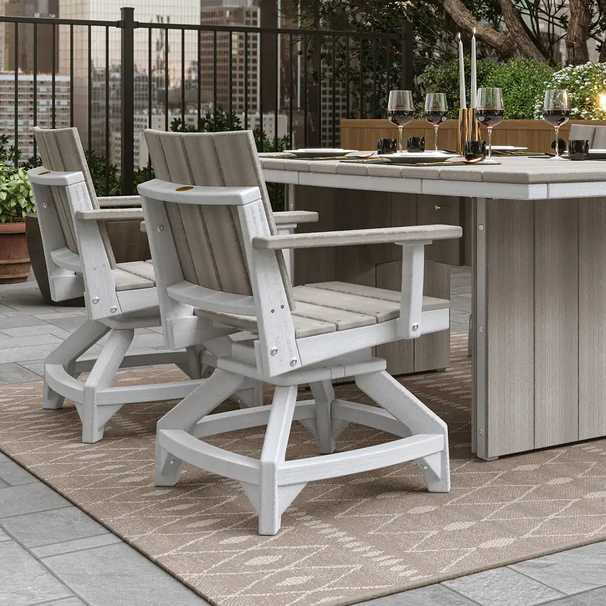 Urban Swivel Chair by LuxCraft Outdoor Table