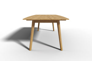 Valerie 7-Piece Rectangular Teak Outdoor Dining Set with Stacking Armchairs Dining Bench Set