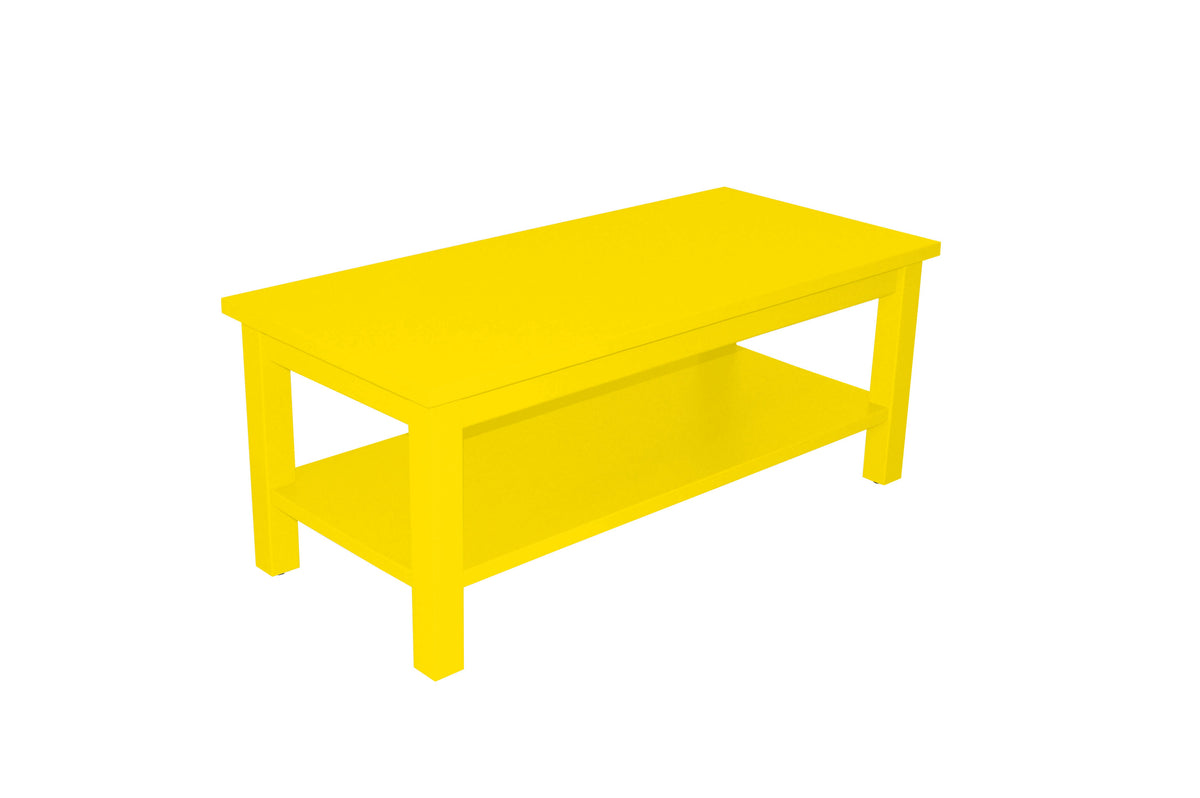 Versaloft Coffee Table with Shelf Coffee Table Coffee table with shelf / Canary Yellow Paint