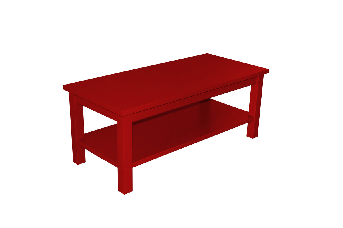 Versaloft Coffee Table with Shelf Coffee Table Coffee table with shelf / Tractor Red Paint