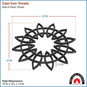 Wrought Iron Trivets – Decorative and Functional Plant & Kitchen Accessories O-Hook Railing Pole