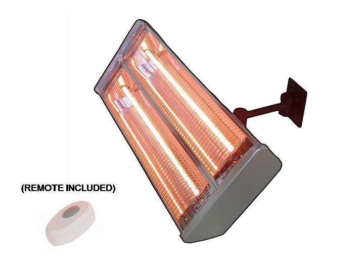 1,500-Watt Infrared Double Electric Wall-Mount Electric Patio Heater Patio Heater