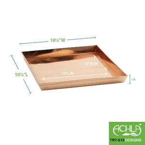 10 inch Square Copper Tray Copper Tray