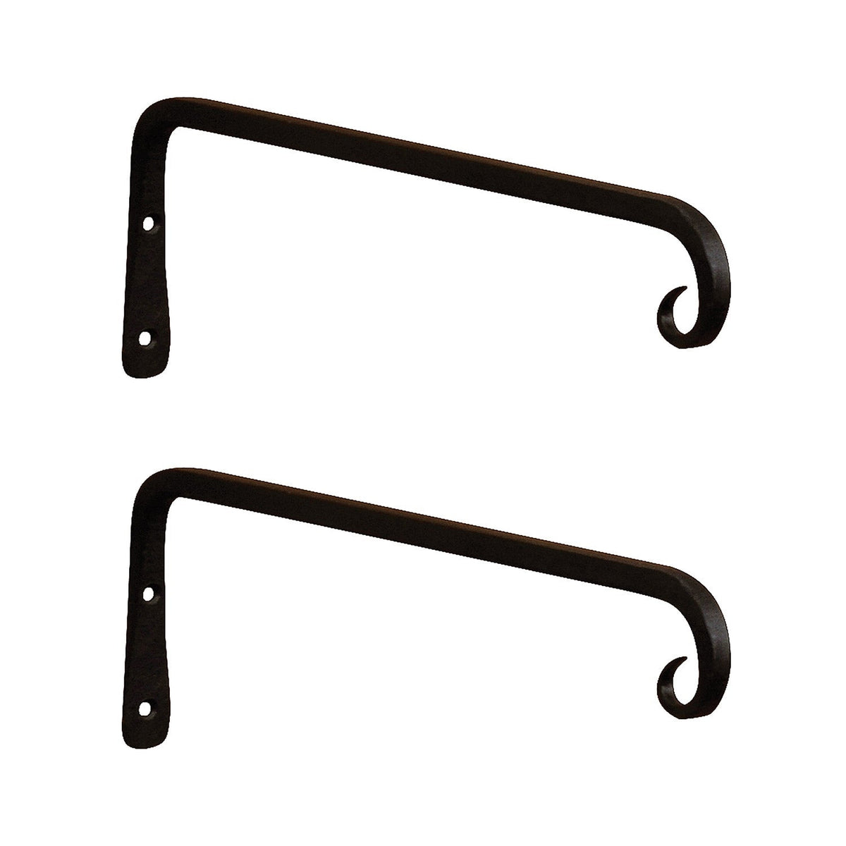 12-in Straight Downcurled Bracket Pack of 2 Straight Downcurled Bracket