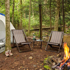 2 Arabella Folding Sling Chairs with Arabella Folding Side Table Chair & Side Table