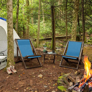 2 Arabella Folding Sling Chairs with Arabella Folding Side Table Chair & Side Table