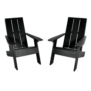 2 Barcelona Modern Adirondack Chairs Adirondack Chair Black