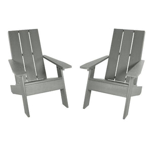 2 Barcelona Modern Adirondack Chairs Adirondack Chair Coastal Teak