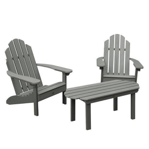 2 Classic Westport Adirondack Chairs with 1 Classic Westport Conversation Table Conversation Set