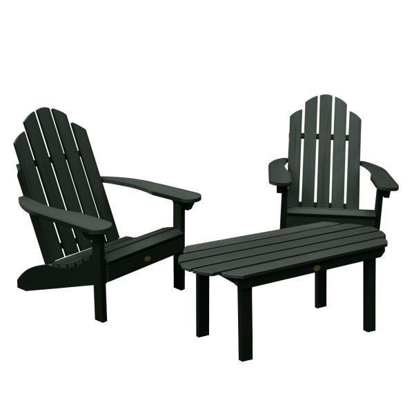 2 Classic Westport Adirondack Chairs with 1 Classic Westport Conversation Table Conversation Set