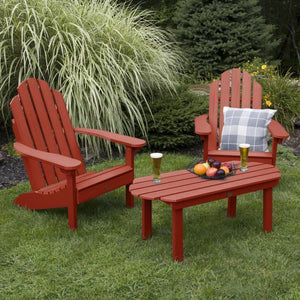2 Classic Westport Adirondack Chairs with 1 Classic Westport Conversation Table Conversation Set