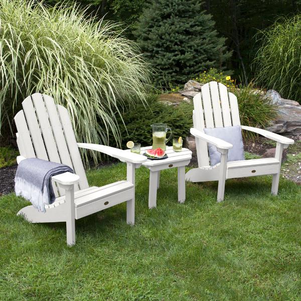 2 Classic Westport Adirondack Chairs with 1 Classic Westport Side Table Conversation Set