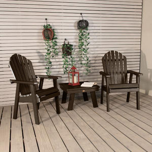 2 Hamilton Deck Chairs with 1 Adirondack Side Table Conversation Set