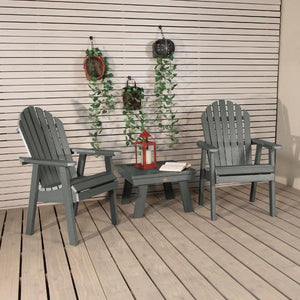 2 Hamilton Deck Chairs with 1 Adirondack Side Table Conversation Set