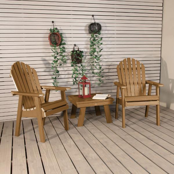 2 Hamilton Deck Chairs with 1 Adirondack Side Table Conversation Set