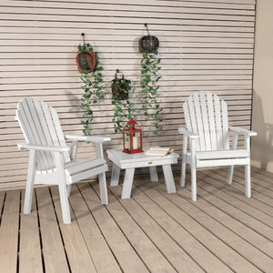 2 Hamilton Deck Chairs with 1 Adirondack Side Table Conversation Set