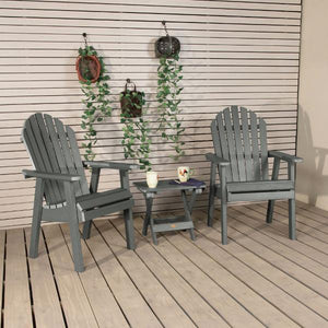 2 Hamilton Deck Chairs with 1 Folding Side Table Conversation Set