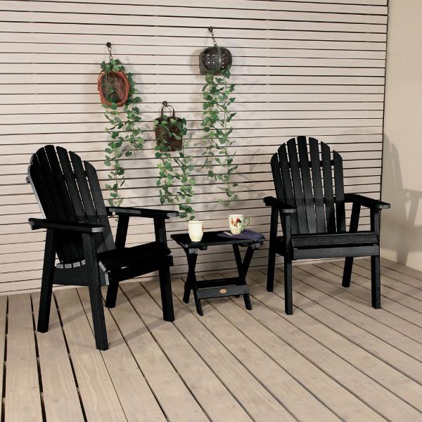 2 Hamilton Deck Chairs with 1 Folding Side Table Conversation Set