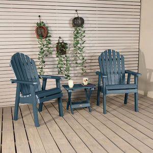 2 Hamilton Deck Chairs with 1 Folding Side Table Conversation Set
