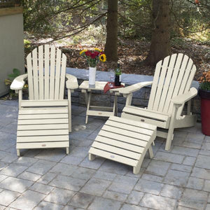 2 Hamilton Folding & Reclining Adirondack Chairs 2 Folding Ottomans 1 Folding Side Table Conversation Set
