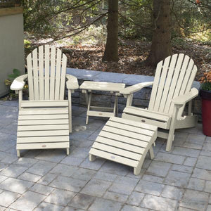 2 Hamilton Folding & Reclining Adirondack Chairs 2 Folding Ottomans 1 Folding Side Table Conversation Set