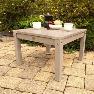 2 Lehigh Garden Chairs with 1 Square Side Table Garden Chair with Side table