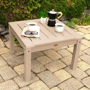 2 Lehigh Garden Chairs with 1 Square Side Table Garden Chair with Side table