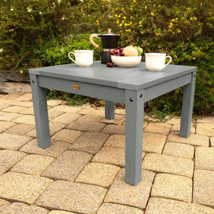2 Lehigh Garden Chairs with 1 Square Side Table Garden Chair with Side table