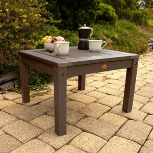 2 Lehigh Garden Chairs with 1 Square Side Table Garden Chair with Side table