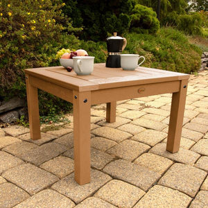 2 Lehigh Garden Chairs with 1 Square Side Table Garden Chair with Side table