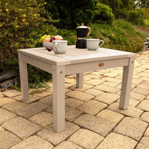 2 Lehigh Garden Chairs with 1 Square Side Table Garden Chair with Side table