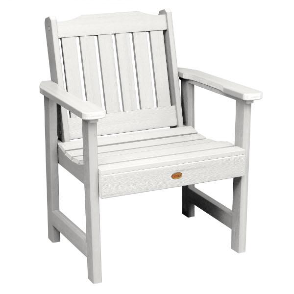 2 Lehigh Garden Chairs with 1 Square Side Table Garden Chair with Side table White