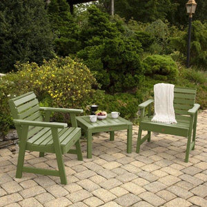 2 Weatherly Garden Chairs with 1 Square Side Table Conversion Set