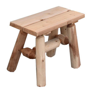 Cedar Log 23 inch End Bench - Set of Two