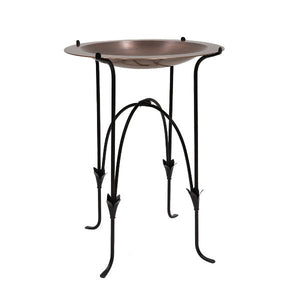 24" Classic Copper Birdbath with Phoebe Stand Birdbath