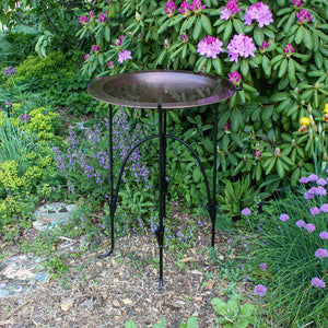 24" Classic Copper Birdbath with Phoebe Stand Birdbath