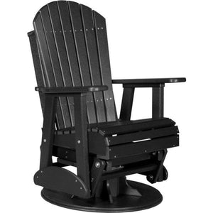 2ft Adirondack Swivel Glider Glider Black