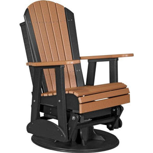 2ft Adirondack Swivel Glider Glider Cedar & Black