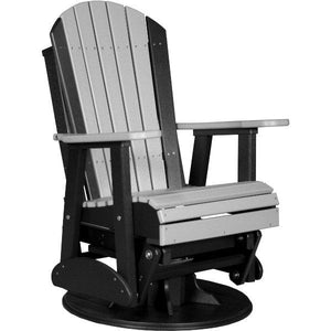 2ft Adirondack Swivel Glider Glider Dove Gray & Black